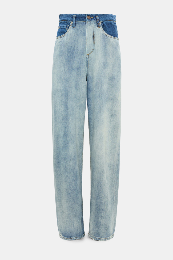 Dorothee Schumacher Baggy Jeans mit zweifarbigem cloudy Wash marble blue