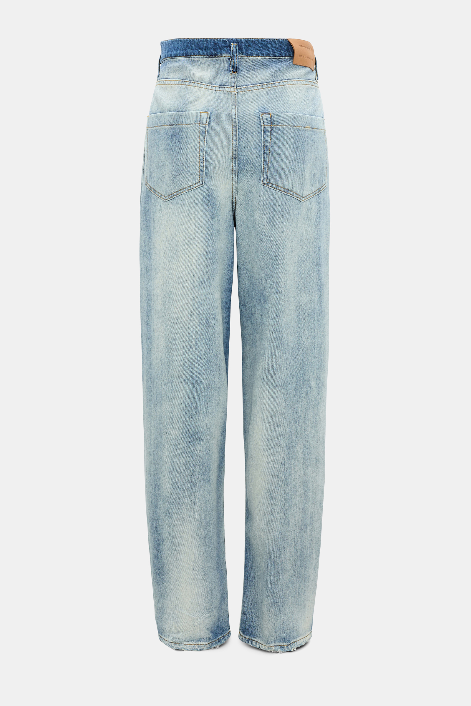 Dorothee Schumacher Baggy Jeans mit zweifarbigem cloudy Wash marble blue