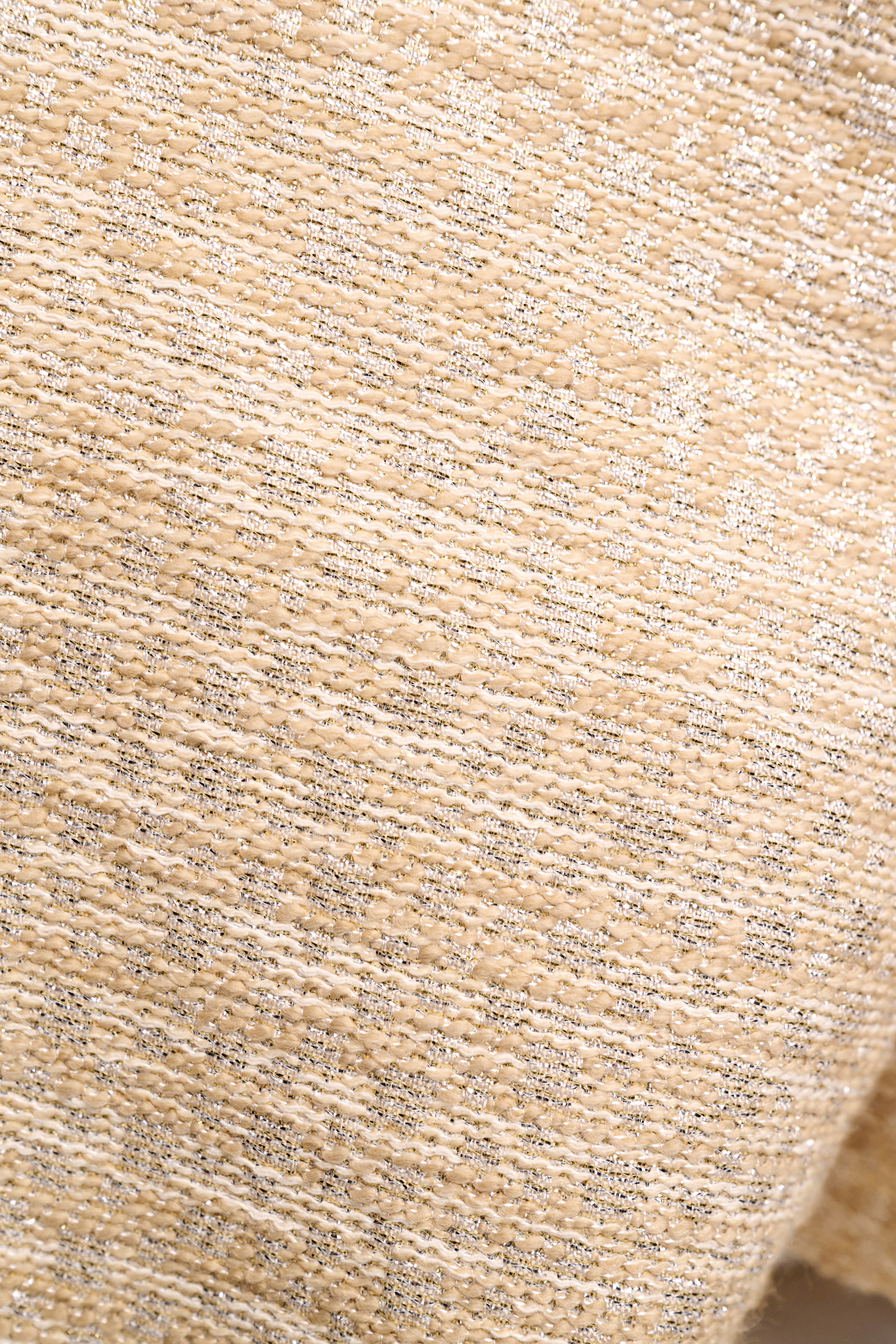 Dorothee Schumacher Lurex-tweed cropped jacket. shimmering sand