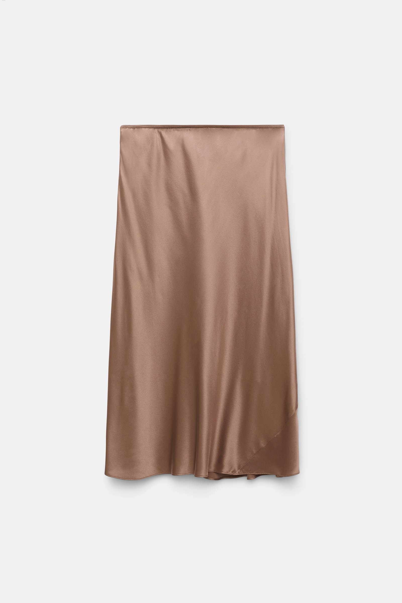 Dorothee Schumacher Silk charmeuse skirt burnt tan