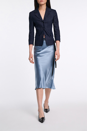 Dorothee Schumacher Silk charmeuse skirt malachite
