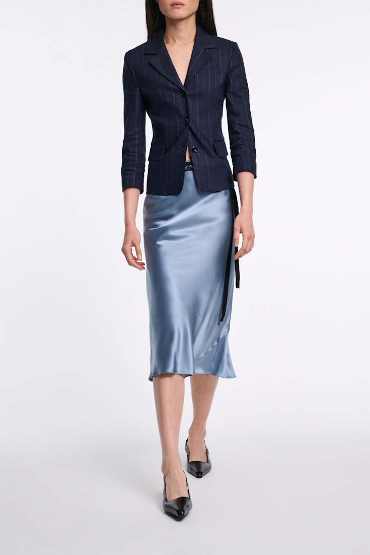 Dorothee Schumacher Silk charmeuse skirt malachite