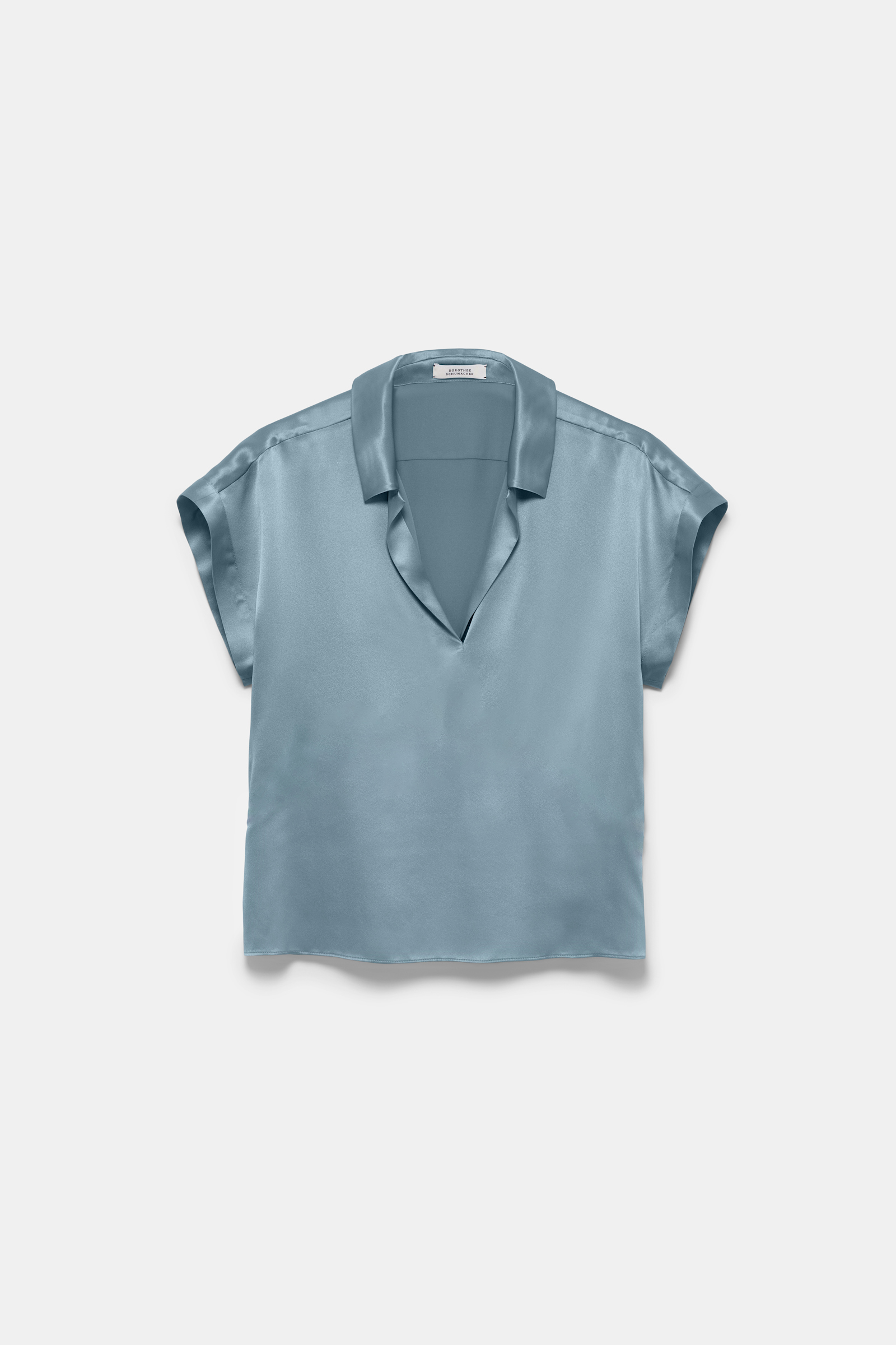 Dorothee Schumacher Silk charmeuse boxy blouse malachite