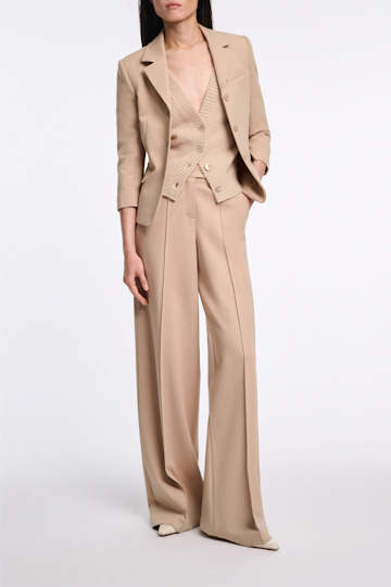 Dorothee Schumacher Wide leg pants in Punto Milano tender beige