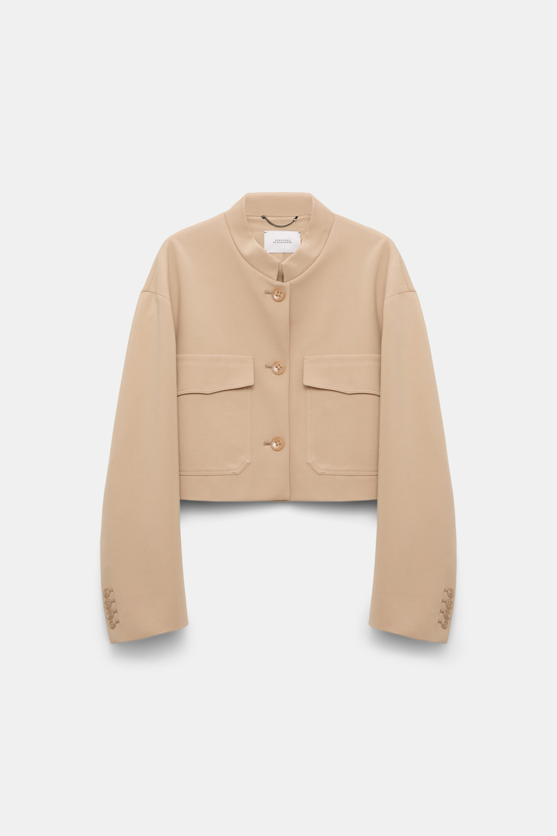 Dorothee Schumacher Cropped Jacket In Punto Milano