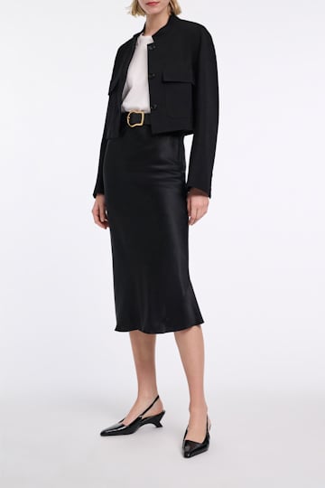 Dorothee Schumacher Cropped jacket in Punto Milano pure black