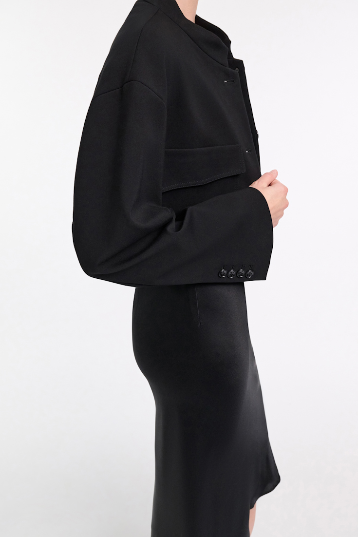 Dorothee Schumacher Cropped jacket in Punto Milano pure black