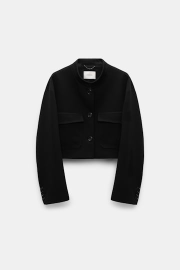Dorothee Schumacher Cropped jacket in Punto Milano pure black