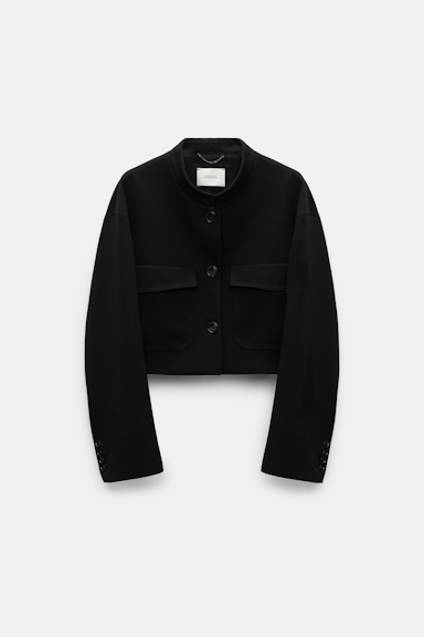Dorothee Schumacher Cropped jacket in Punto Milano pure black