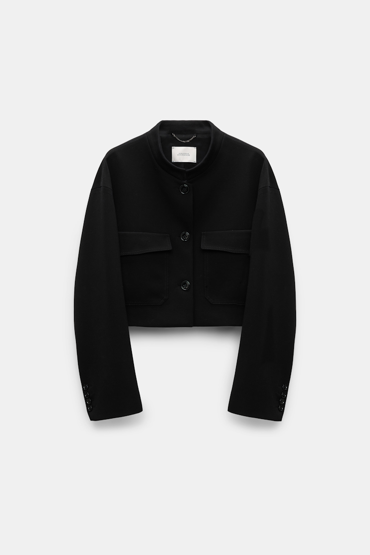 Dorothee Schumacher Cropped jacket in Punto Milano pure black