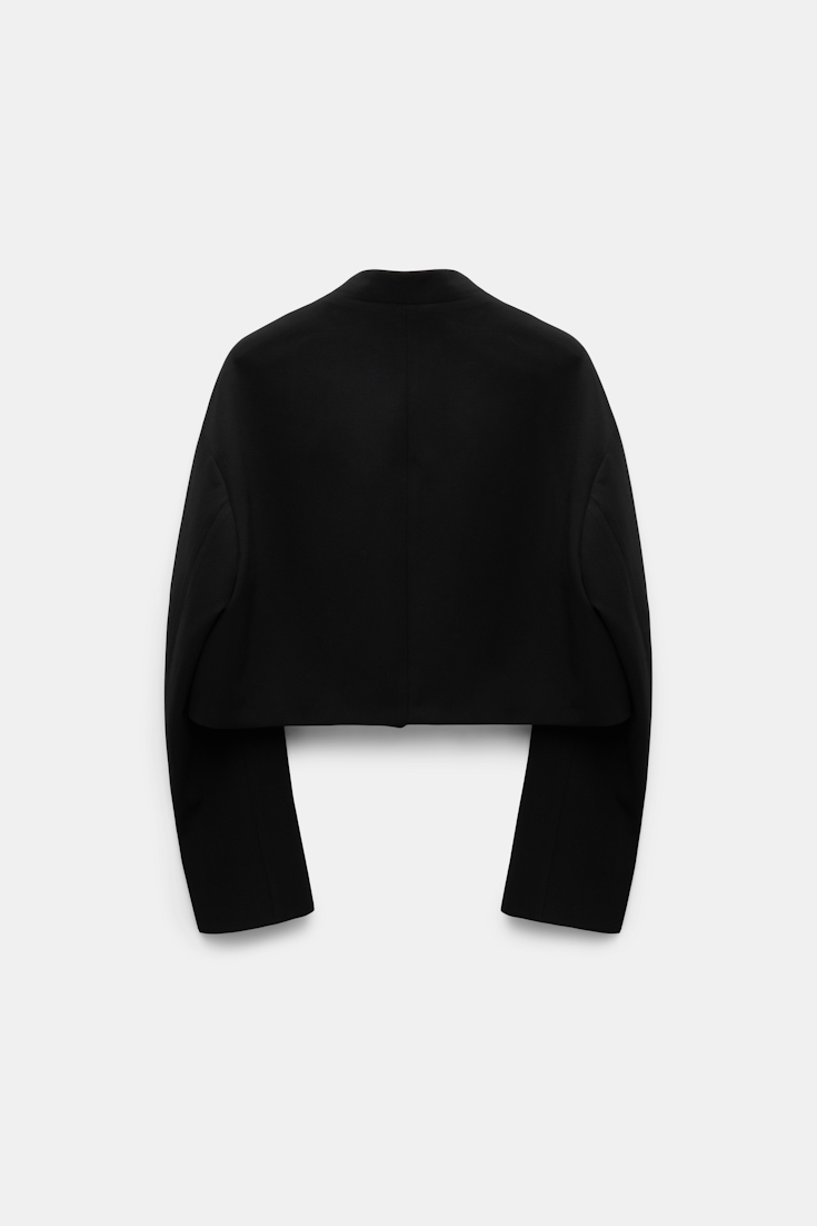 Dorothee Schumacher Cropped jacket in Punto Milano pure black
