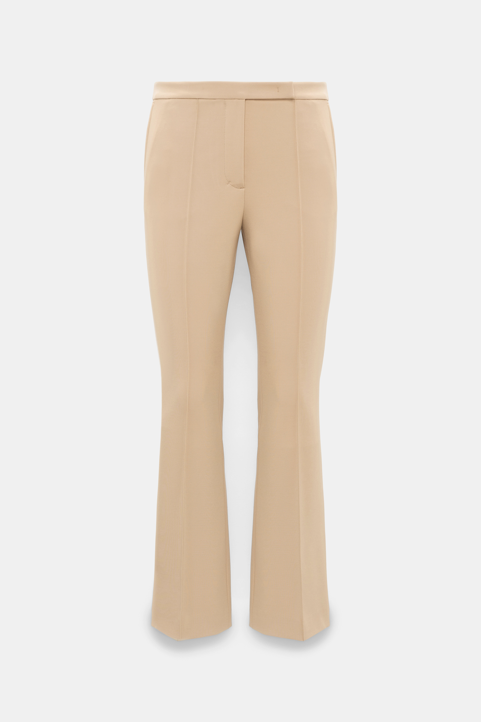 Dorothee Schumacher Cropped flared pants in Punto Milano tender beige