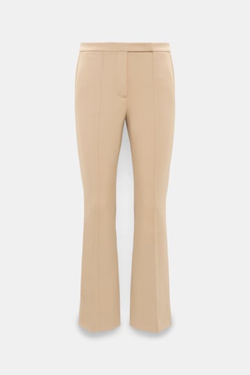 Dorothee Schumacher Cropped flared pants in Punto Milano tender beige