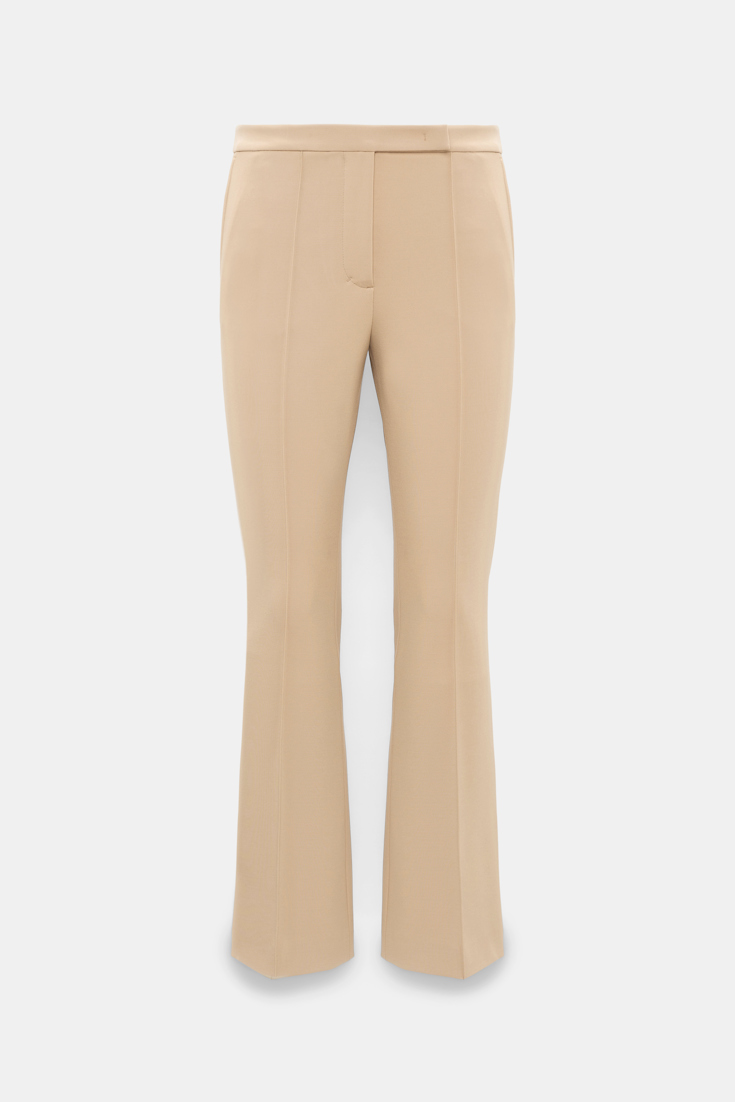 Dorothee Schumacher Cropped flared pants in Punto Milano tender beige