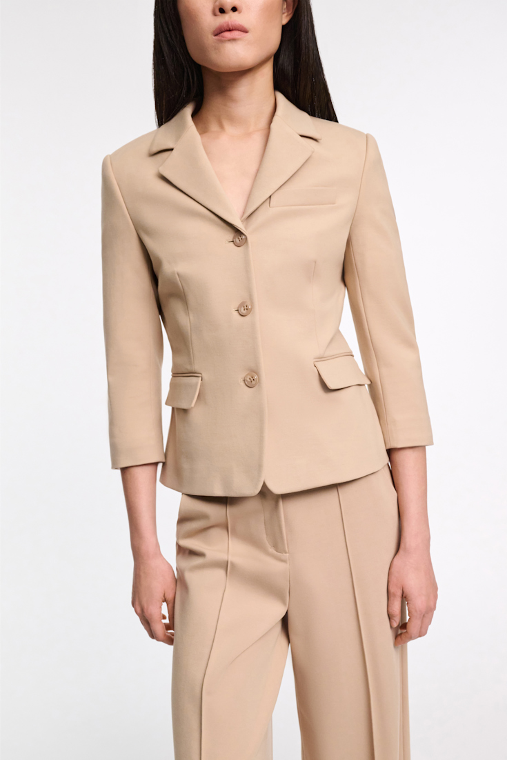 Dorothee Schumacher Mini blazer in Punto Milano tender beige