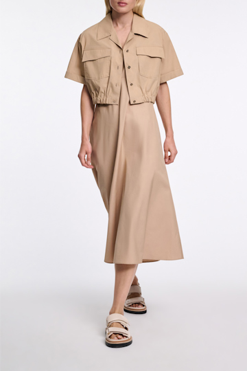 Dorothee Schumacher Cotton poplin midi-dress trench