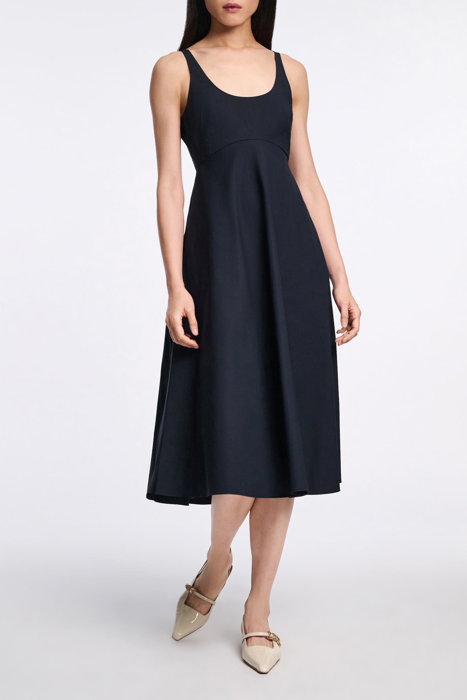 Dorothee Schumacher Cotton poplin midi-dress midnight