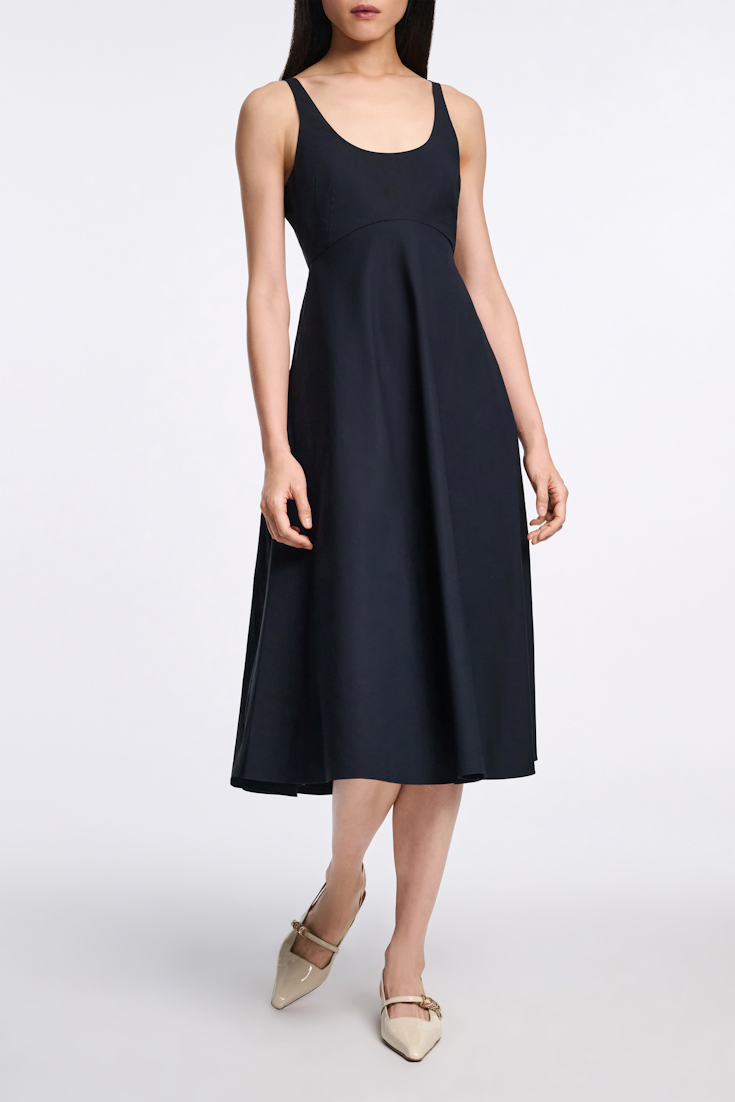 Dorothee Schumacher Cotton poplin midi-dress midnight