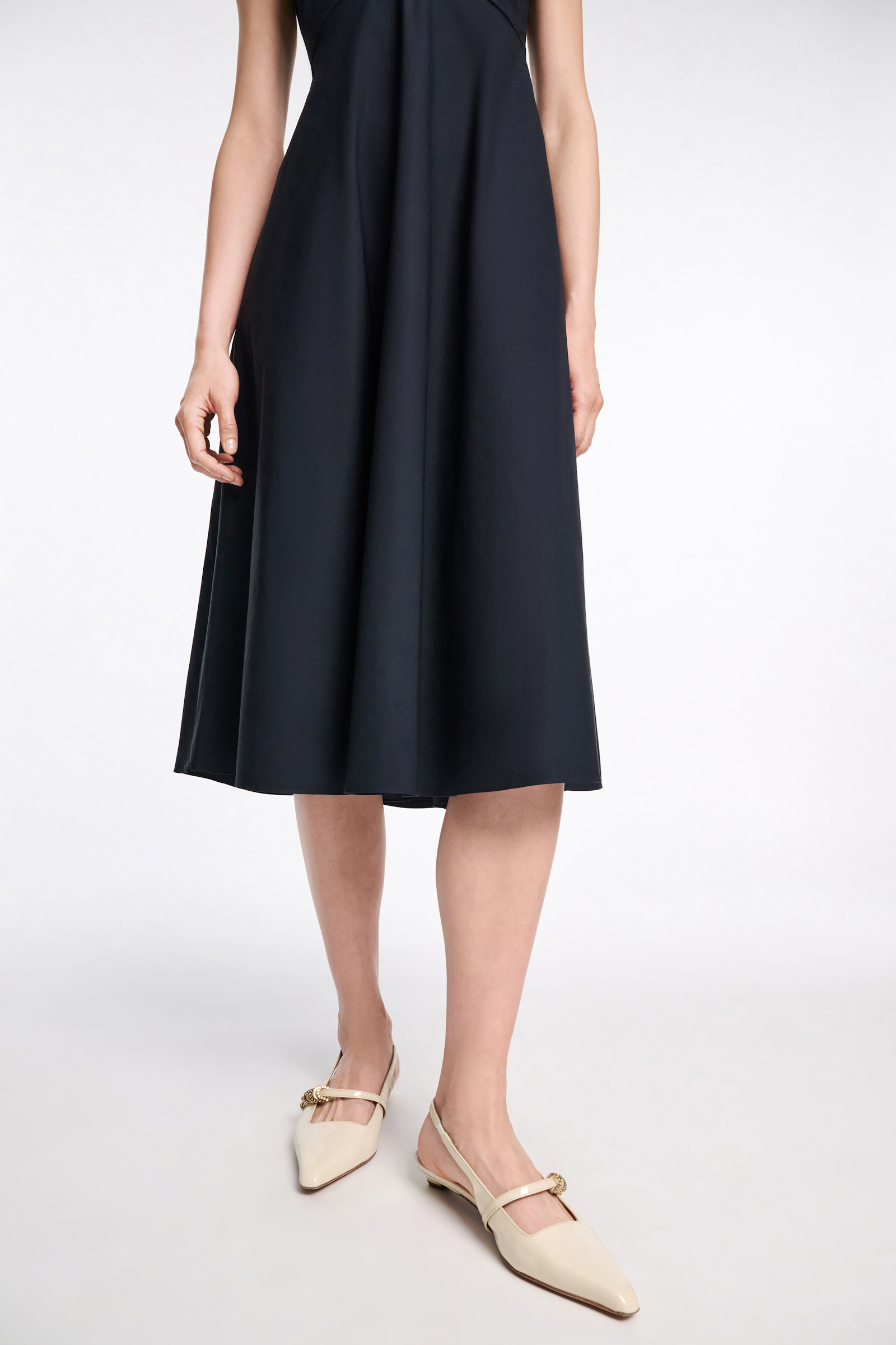 Dorothee Schumacher Cotton poplin midi-dress midnight