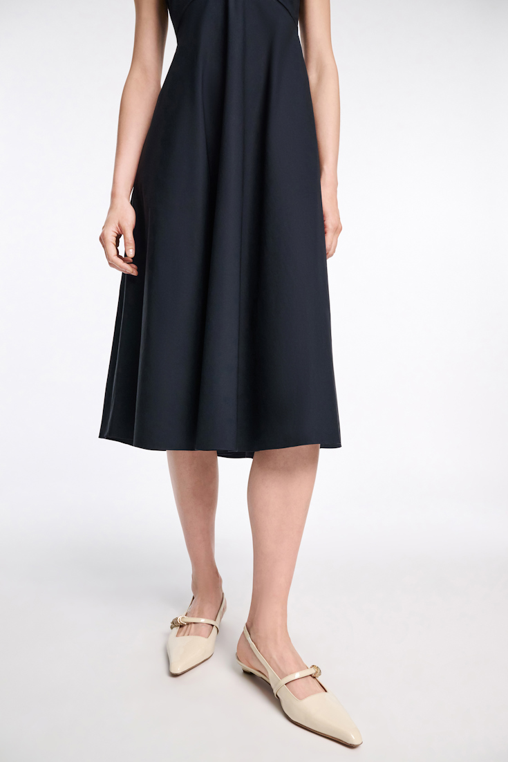 Dorothee Schumacher Cotton poplin midi-dress midnight