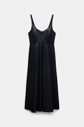 Dorothee Schumacher Cotton poplin midi-dress midnight