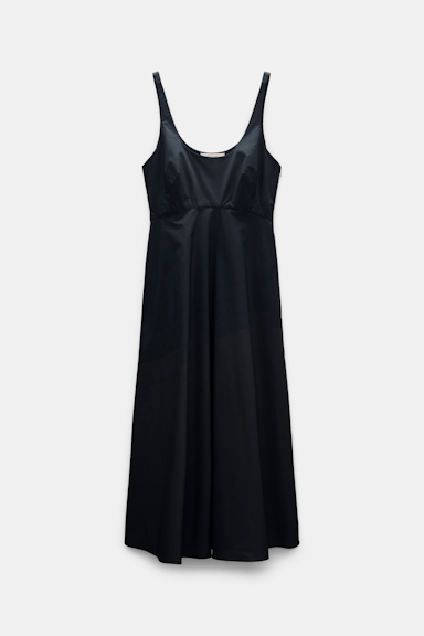 Dorothee Schumacher Cotton poplin midi-dress midnight