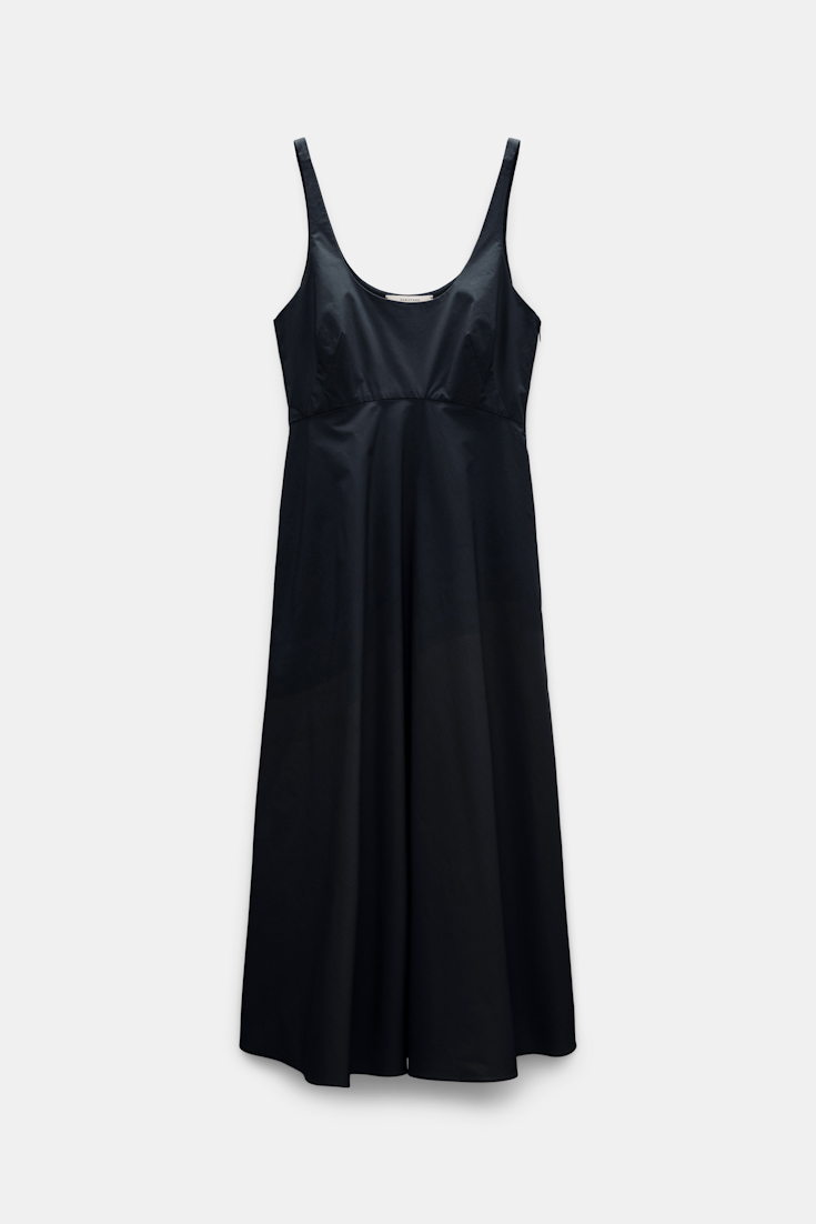 Dorothee Schumacher Cotton poplin midi-dress midnight