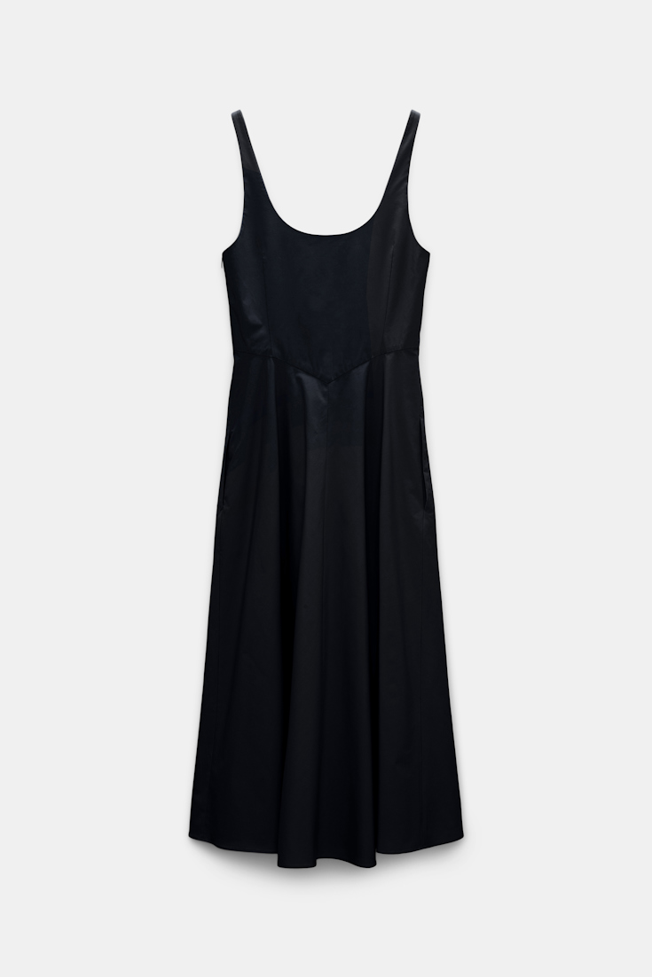 Dorothee Schumacher Cotton poplin midi-dress midnight
