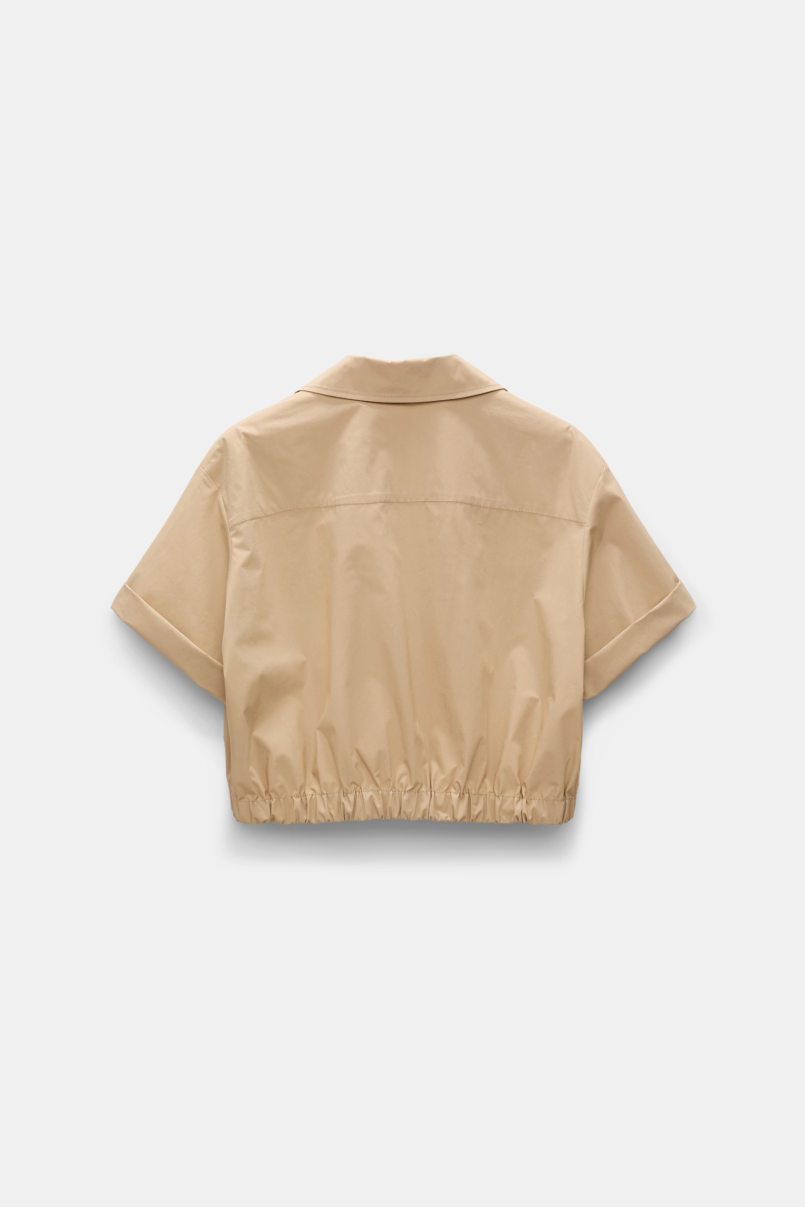 Dorothee Schumacher Cropped, short sleeve blouse in cotton poplin trench