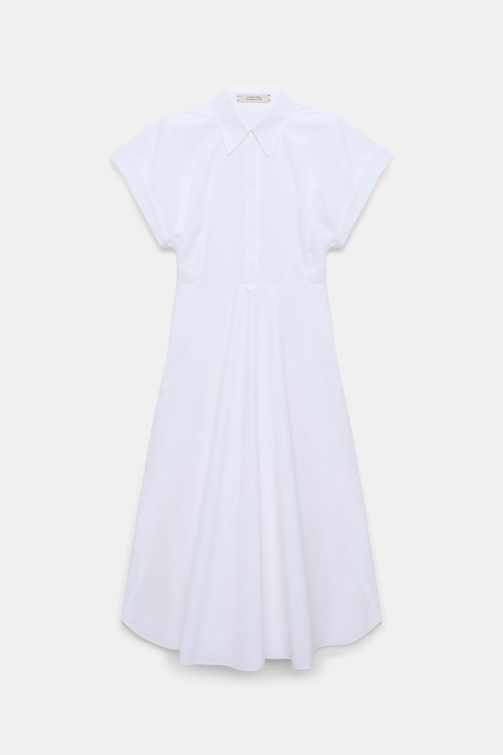 Dorothee Schumacher Cotton poplin midi-dress pure white