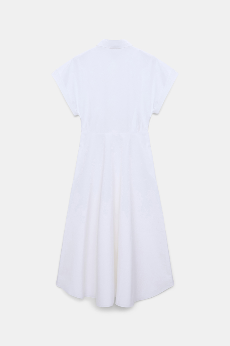 Dorothee Schumacher Cotton poplin midi-dress pure white