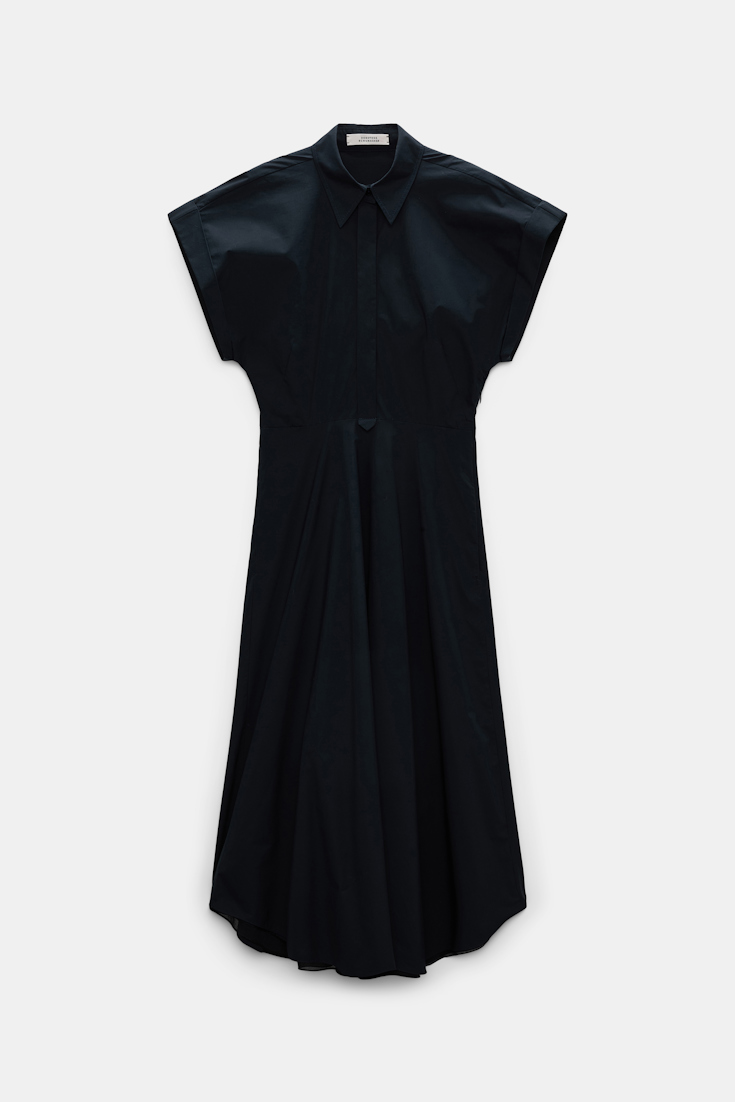 Dorothee Schumacher Cotton poplin midi-dress midnight