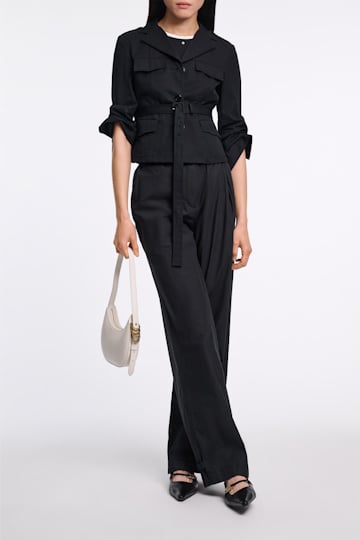 Dorothee Schumacher Trench coat-blazer hybrid pure black