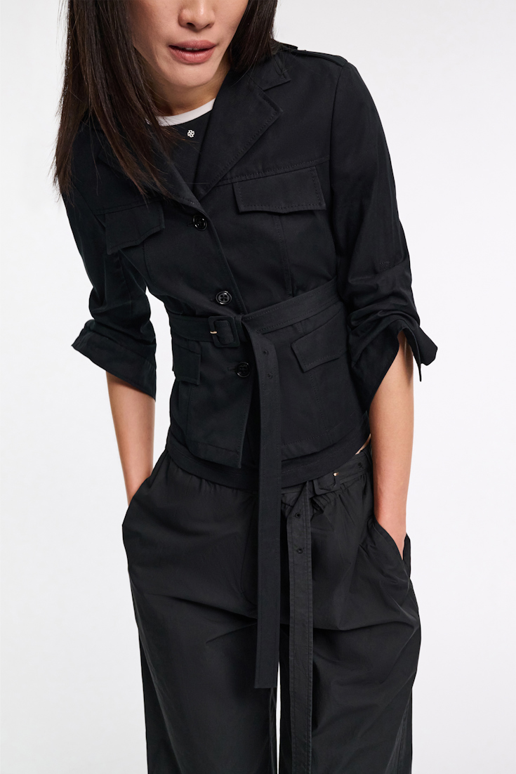 Dorothee Schumacher Trench coat-blazer hybrid pure black