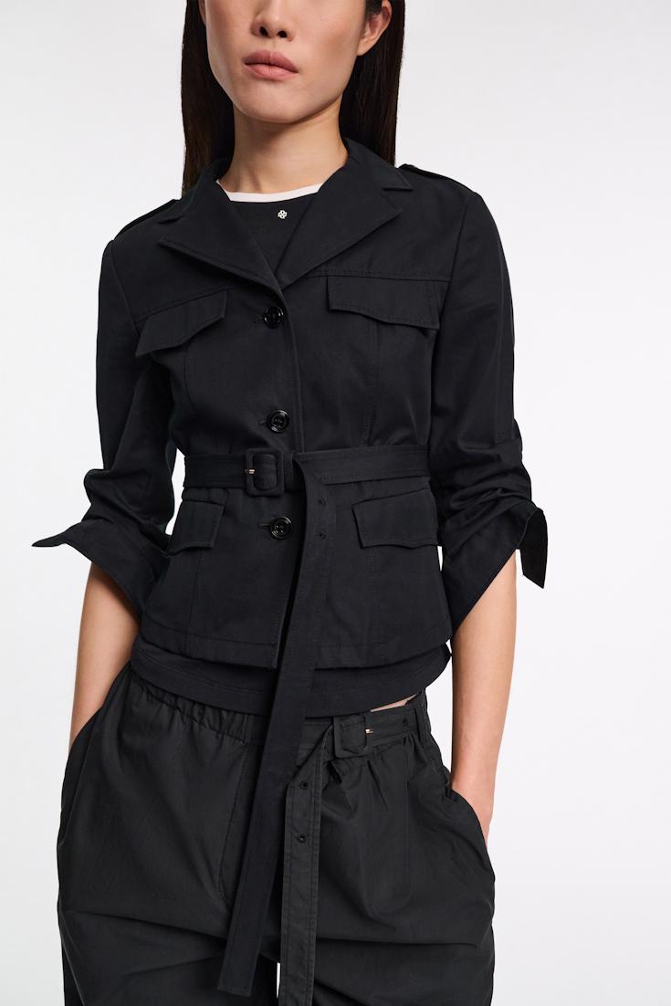 Dorothee Schumacher Trench coat-blazer hybrid pure black