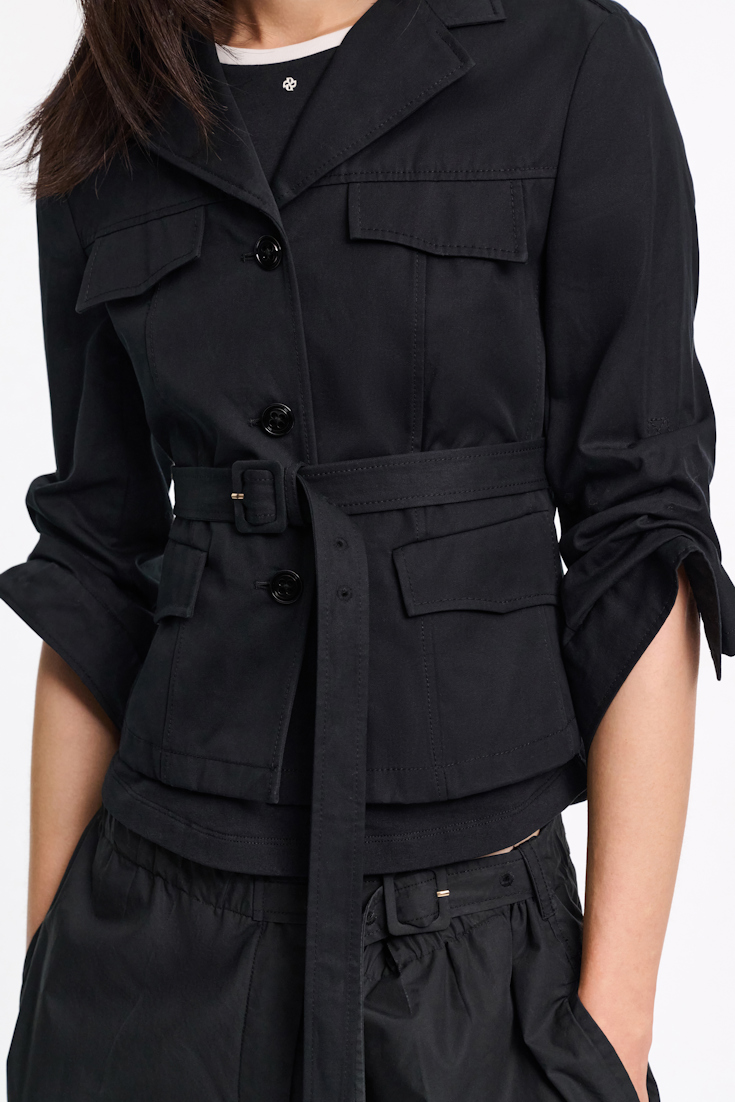 Dorothee Schumacher Trench coat-blazer hybrid pure black