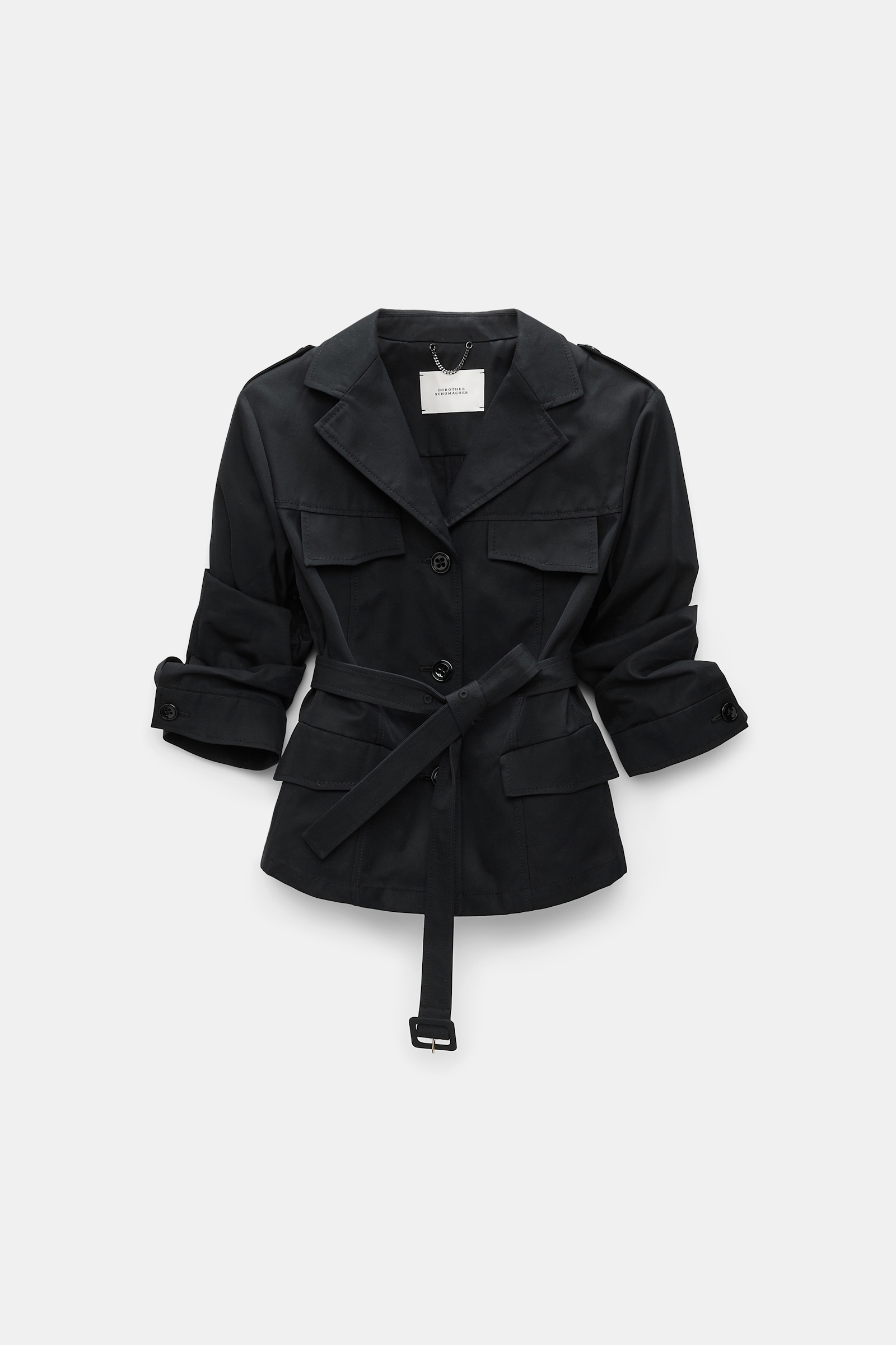 Dorothee Schumacher Trench coat-blazer hybrid pure black