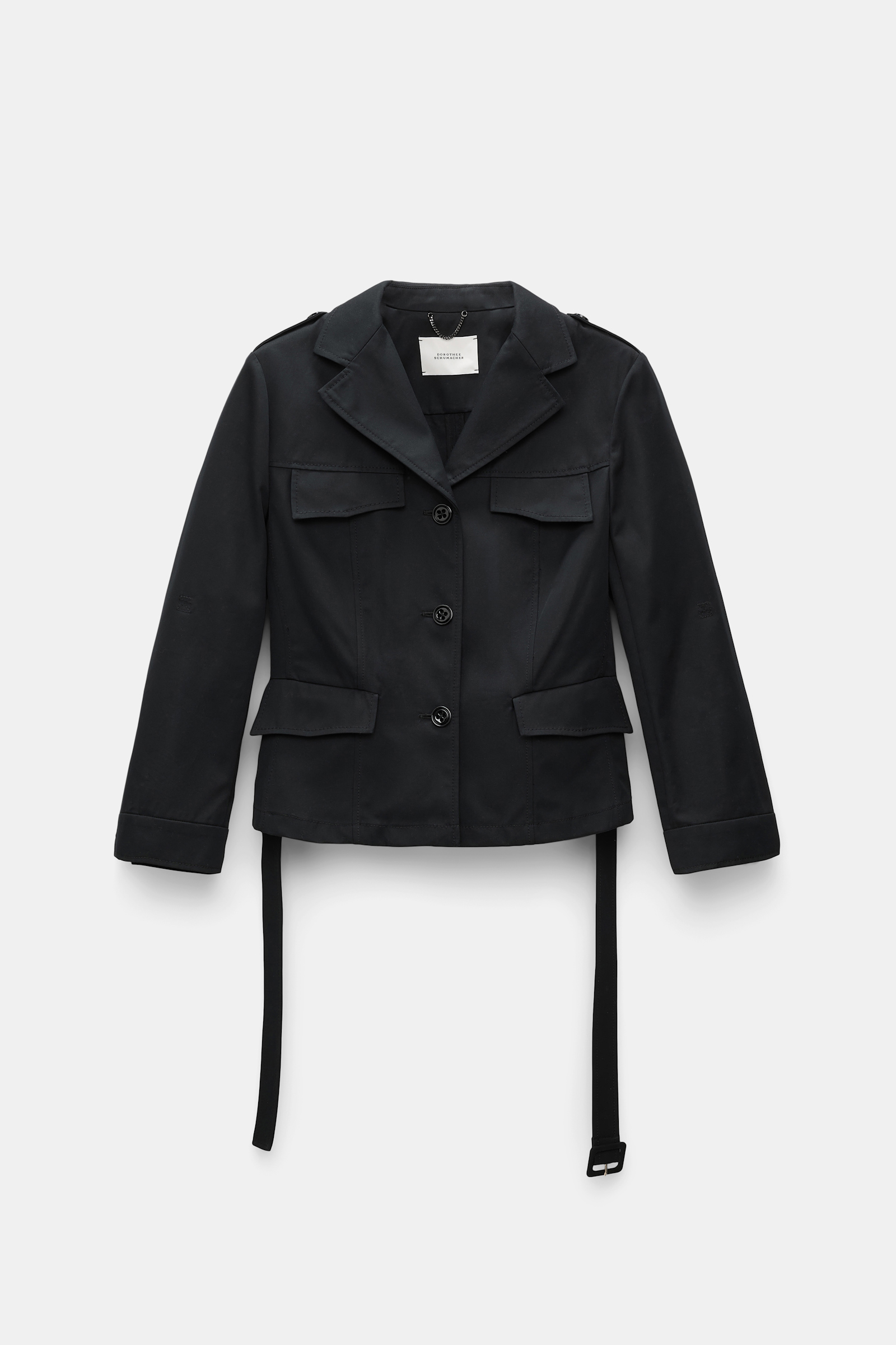 Dorothee Schumacher Trench coat-blazer hybrid pure black
