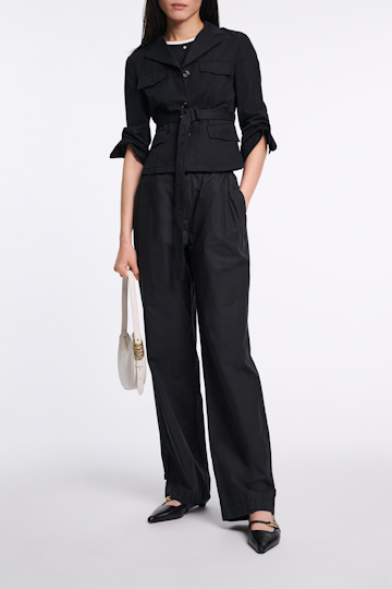 Dorothee Schumacher Lightweight cotton pants pure black