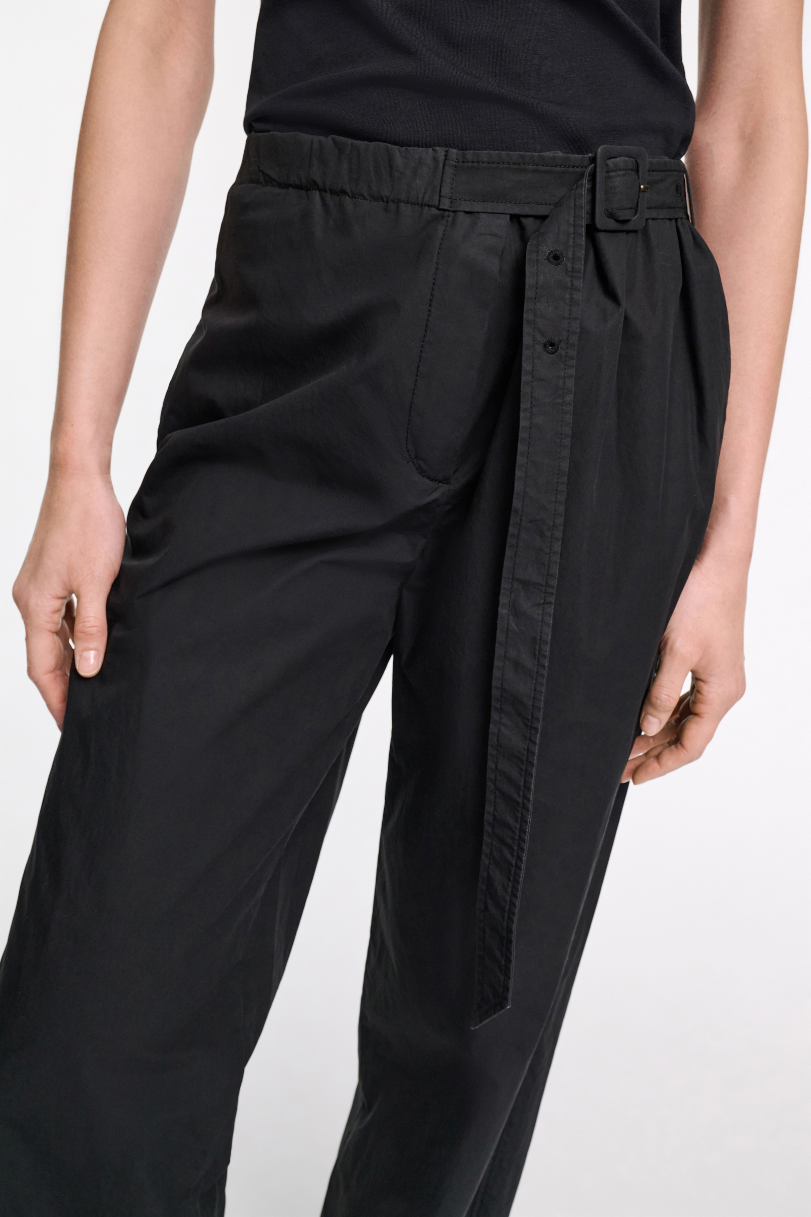 Dorothee Schumacher Lightweight cotton pants pure black