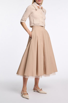 Dorothee Schumacher Lightweight cotton skirt with tulle underskirt trench