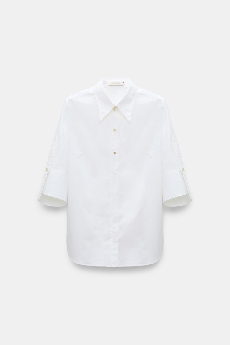 Dorothee Schumacher Half-sleeve Blouse In Cotton Poplin