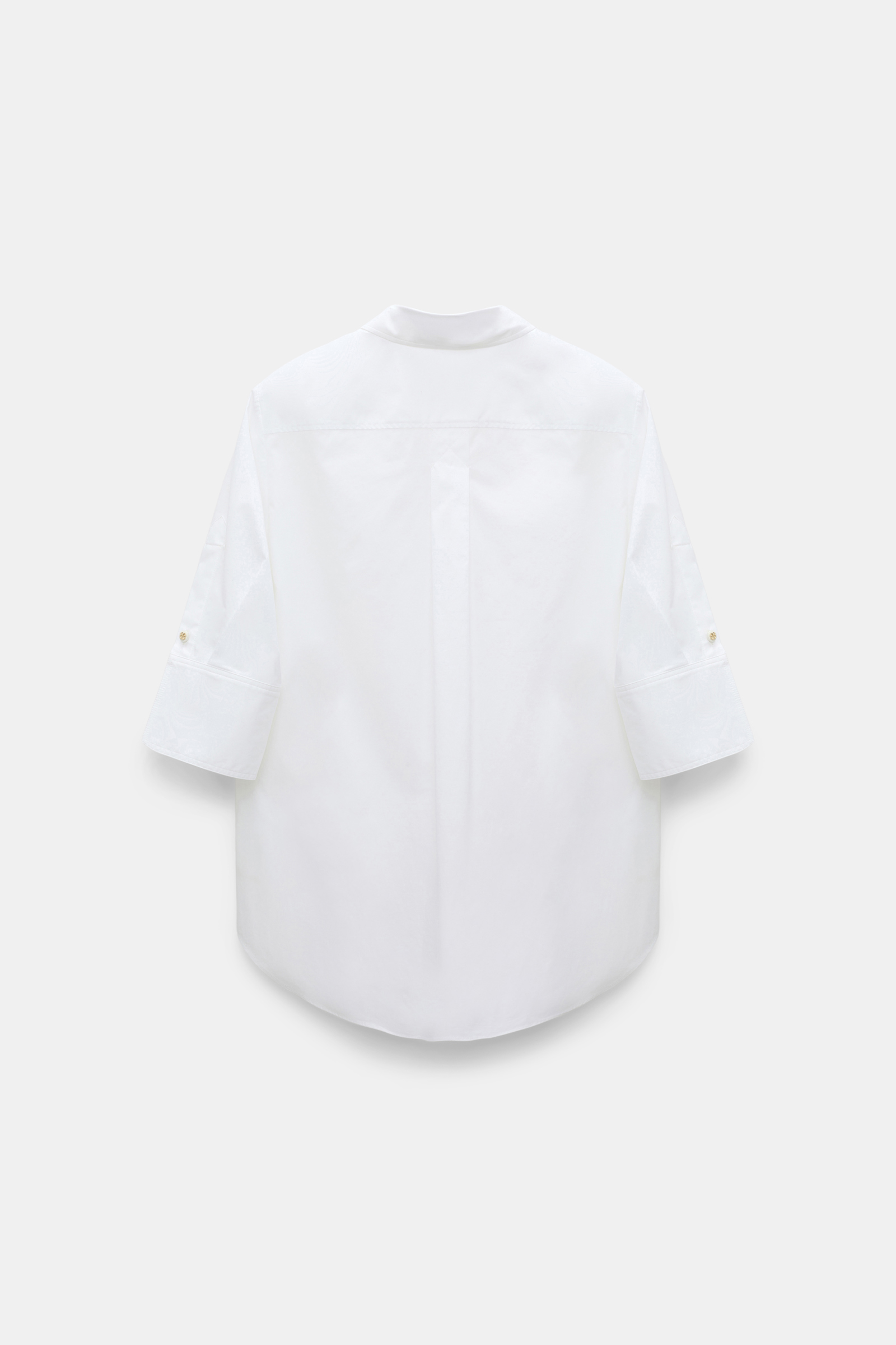 Dorothee Schumacher Half-sleeve blouse in cotton poplin pure white
