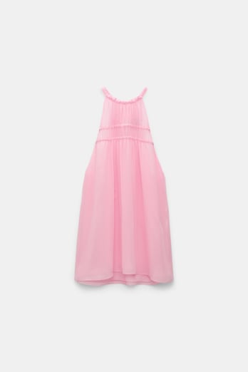 Dorothee Schumacher Silk-georgette tank top candy pink