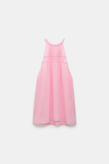 Dorothee Schumacher Neckholder-Top aus Seiden-Georgette candy pink