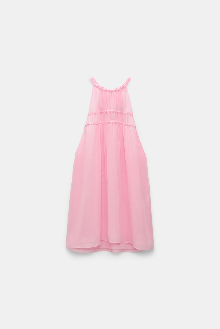 Dorothee Schumacher Silk-georgette tank top candy pink