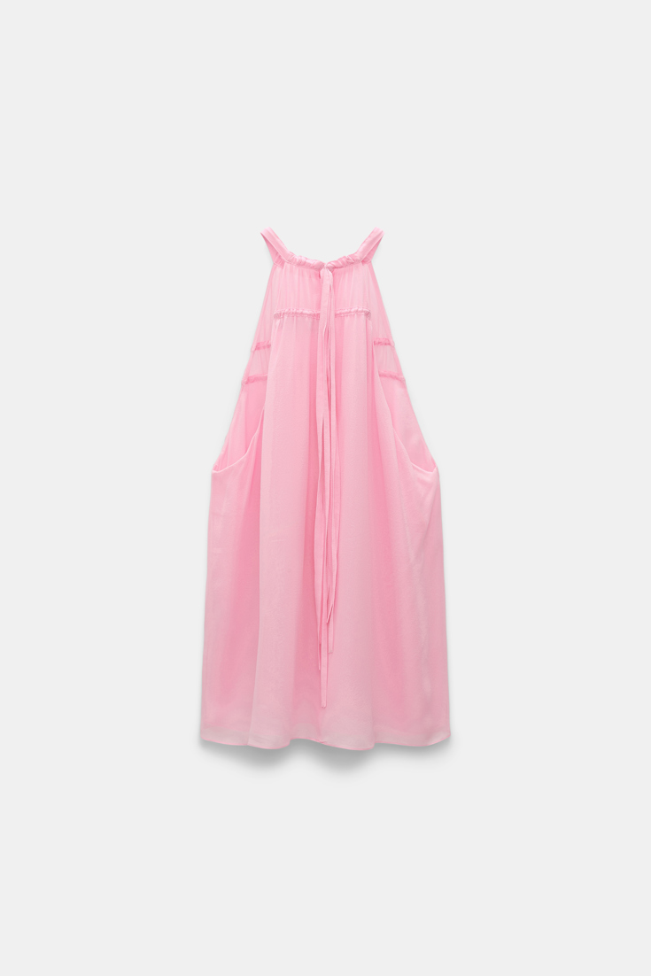 Dorothee Schumacher Silk-georgette tank top candy pink