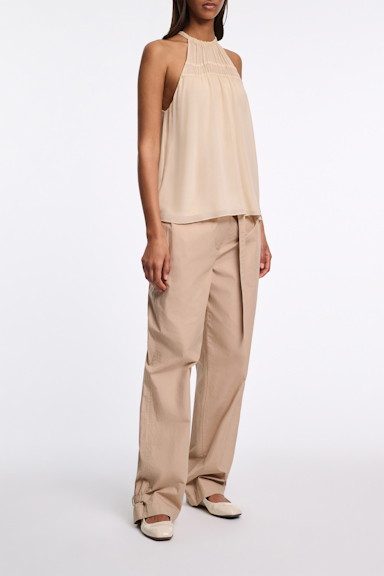 Dorothee Schumacher Neckholder-Top aus Seiden-Georgette soft sand