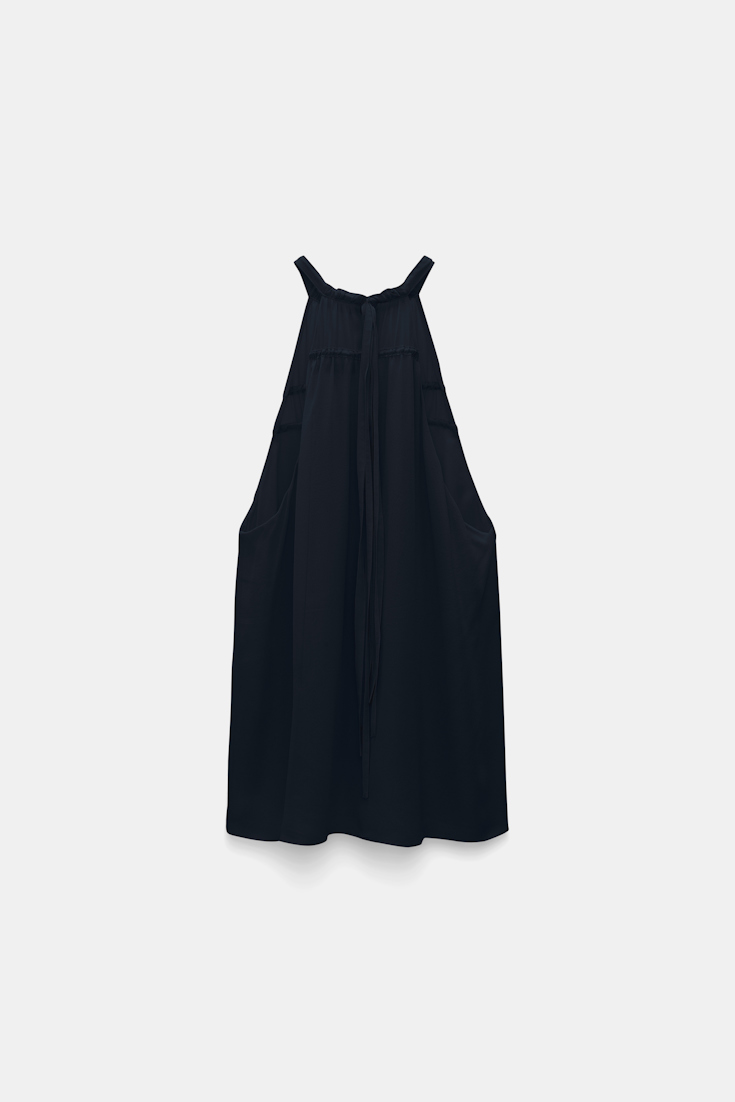 Dorothee Schumacher Silk-georgette tank top dark navy