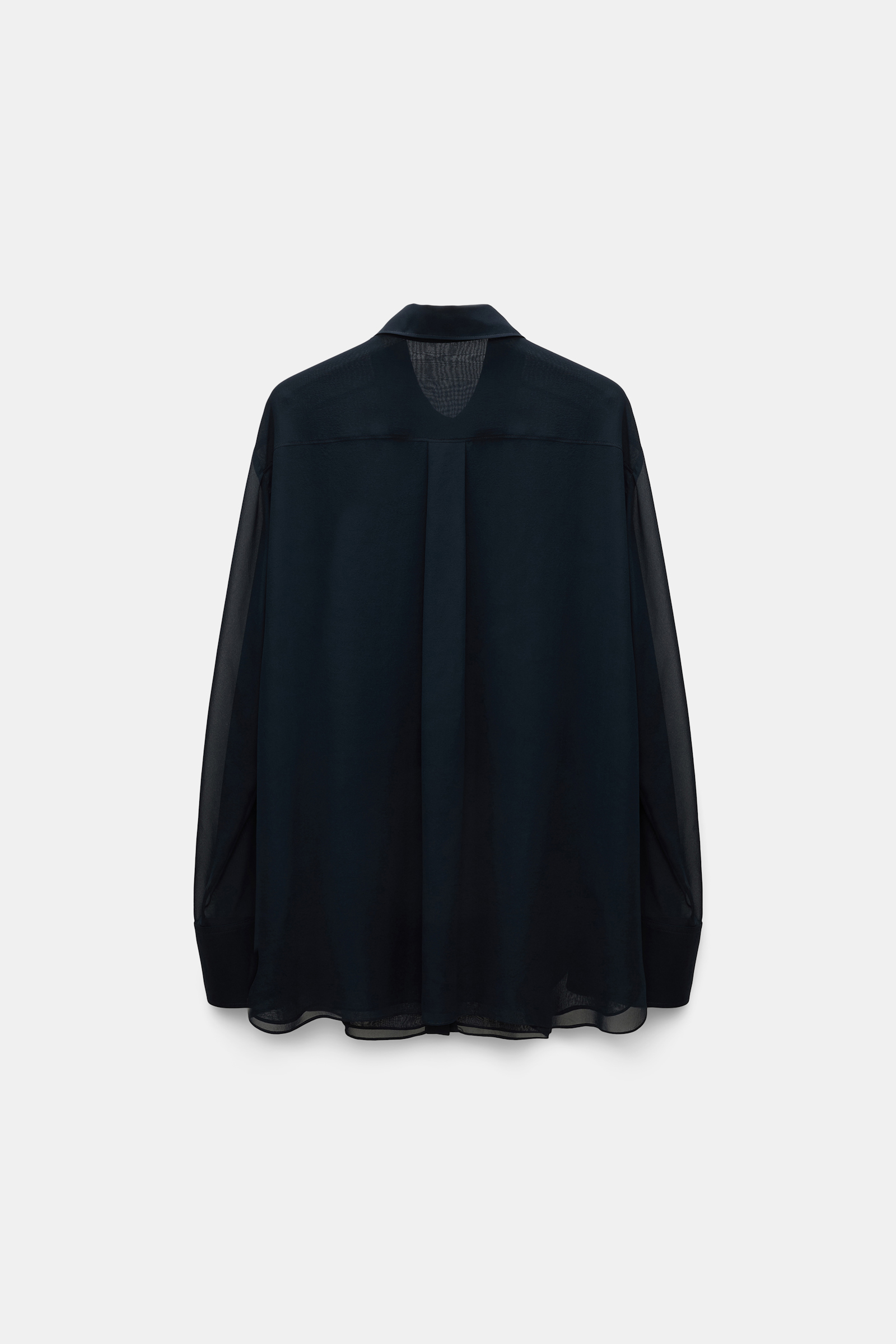 Dorothee Schumacher Silk-georgette shirt with ruffle detail dark navy